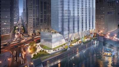 Howard Hughes Corp. won Chicago Plan Commission approval to construct this 51-story office tower at 110 N. Wacker Drive in Chicago.