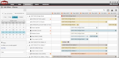 B2W Schedule, a new solution from B2W Software, allows employees across workflows to collaborate and communicate to optimize scheduling and dispatching of heavy construction resources across jobsites and over time.