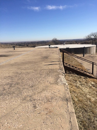 Some of the roof surface and isolated areas on tops of walls had deteriorated in the roof’s 50-year life, due to freeze-thaw action.