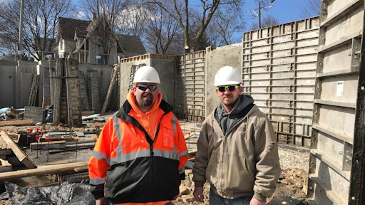 Pictured left to right is Chad Hellmer, project manager and Matt Van Wyk, owner of Van Wyks Concrete Construction Company.