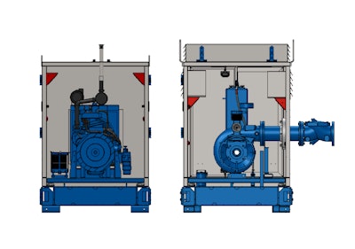 Thompson Pump’s Active Noise Cancellation system (ANC) mitigates unwanted sound from diesel-driven pumps through the addition of a secondary sound (anti-sound) that is designed specifically to cancel out the primary one.
