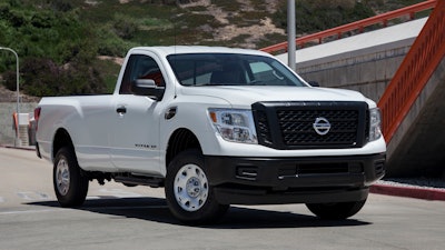 The Nissan Titan Single Cab trucks have 8-ft. pickup beds on a boxed ladder-frame chassis, and are designed as an entry point in the commercial fleet/work truck markets.
