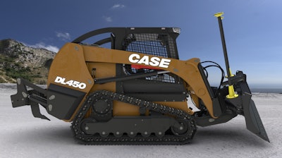 The Case DL450 promises the power and performance of a small dozer in a platform that also serves as a loader and runs all of the attachments that a contractor currently owns for their skid steers and compact track loaders.