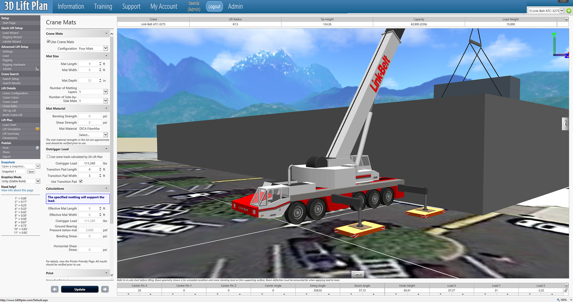 3d crane lift plan