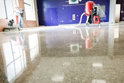 Royale Concrete and ACS: Concrete Construction were charged with polishing the large aggregate exposed floors of three school buildings to a 3,000 grit using the Husqvarna Hiper Flor System.