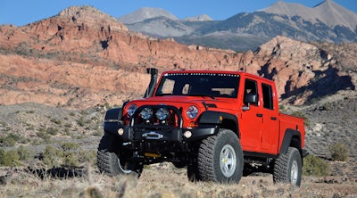 Specifics on the Jeep’s 2019 return to the pickup truck business are slim, but what we know now suggests that the new truck could be similar to this Brute Double Cab custom from American Expedition Vehicles. Jeep plans a stout towing package and diesel power option.