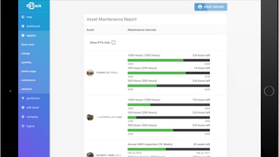 EquipmentShare's ES Track telematics system is designed to aggregate the data supplied by many equipment manufacturers' telematics systems. Many telematics providers are beginning to provide these cross-brand interfaces to improve maintenance and management decisions and streamline routine processes.