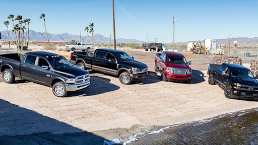 PickupTrucks.com's test of premium, diesel 3/4-ton trucks compared the results of 21 empirical performance tests (many of which were conducted empty, loaded or towing a gooseneck trailer) and subjective judgement in ten categories to arrive at a winner.
