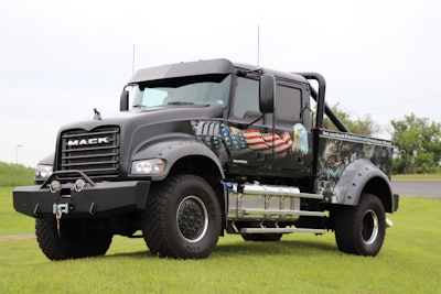 Mack’s Ride for Freedom truck is Jack Mack, a custom-built one-of-a-kind mega-crew cab named after John “Jack” M. Mack, one of the founders of Mack Trucks.