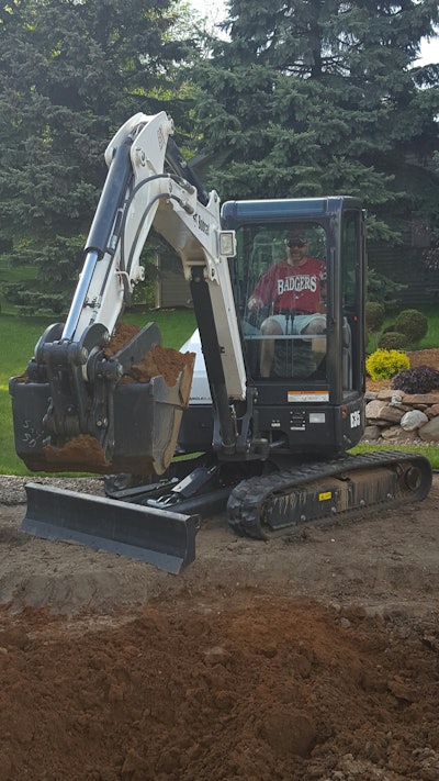 Ben Heussner is an experienced equipment operator and was immediately productive with the compact excavator we rented. He said the machine was smooth and intuitive to use.