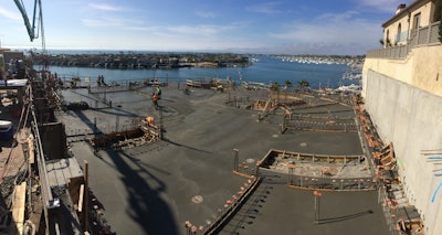 Finishing operations nearly complete on the elevated deck for the Aerie project.