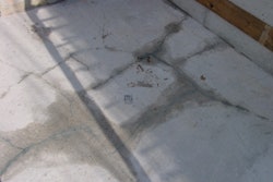 Thermal cracking is usually associated with mass concrete but it can also happen to thinner slabs because of temperature differences between concrete ground, and ambient temperatures.