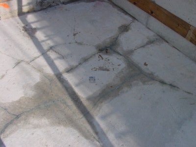 Thermal cracking is usually associated with mass concrete but it can also happen to thinner slabs because of temperature differences between concrete ground, and ambient temperatures.