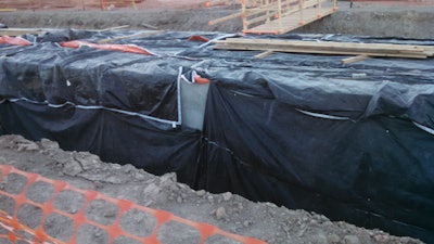 The area not insulated in the center of the photo can dissipate energy in a much wider area than the actual area of the exposure.