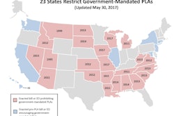 Missouri is one of 23 states that require government neutrality toward PLAs on taxpayer-funded construction projects, including Wisconsin and Iowa, which enacted similar laws this year.