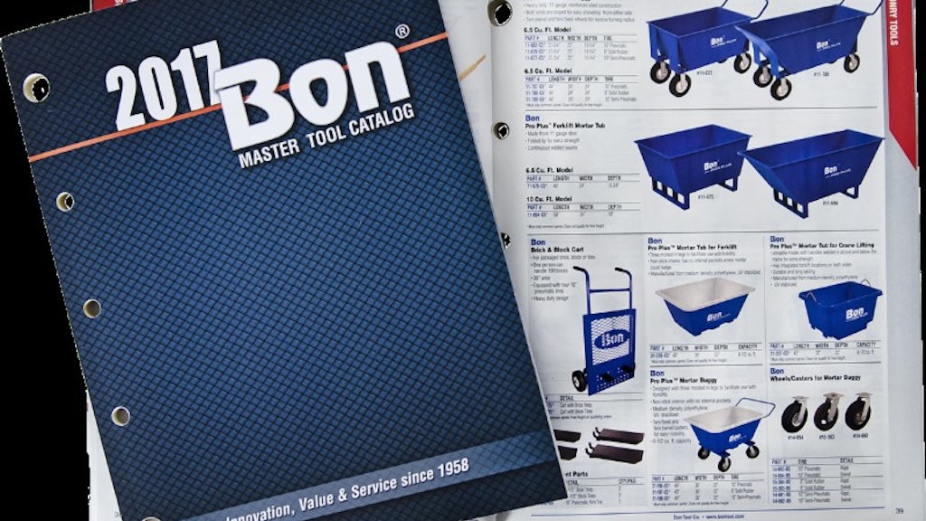 Bon Tool 2017 Master Catalog Available Free to the Trade For