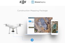 The DroneDeploy & DJI Construction Mapping Package includes a one-year Pro or Business software subscription to the DroneDeploy platform, the DJI Phantom 4 Pro drone and other drone accessories.