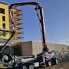 Boom pump sizes from 36 to 61 meters were dispatched to place concrete depending on what level was under construction for the six-story hotel that was adjacent to the mall.