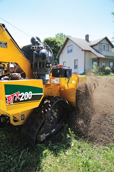 Vermeer introduced VZ steering, which allows a novice operator to guide a trencher with minimal effort. The hydraulic system has also been enhanced for improved productivity.