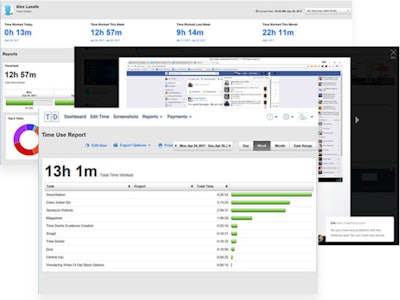 Customizable reports show individual time logs, screenshots and more.