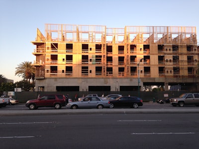 The low-rise multifamily construction is currently losing more market share to the wood industry than any other segment of the concrete industry. Podiums, the part of the building containing parking and commercial space, are still concrete construction. The rest of the structure is typically wood frame. Changing building codes is one reason for this.