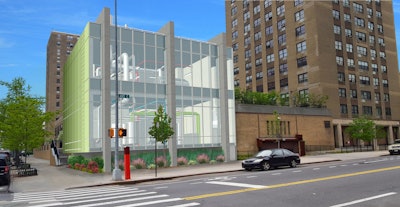 Despite its utilitarian function, CTA Architects designed the new $9.89 million Haven Plaza Resiliency Building to be visually attractive by incorporating interesting architectural details into the concrete structure, such as a fully glazed front façade and vertical concrete fins.