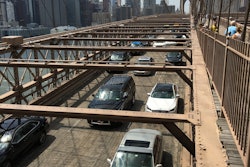 A preservation project on the Brooklyn Bridge took the concrete bridge deck down to rebar prior to micro-surfacing.