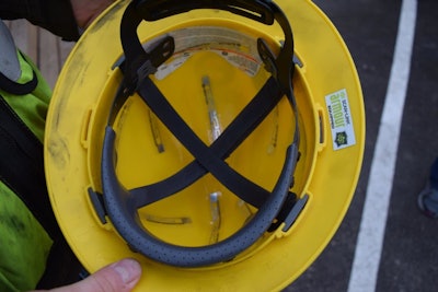 Wearable technology such as Cat Detect for Personnel uses Radio Frequency Identification (RFID) technology to detect ground workers in an unsafe area. RFID tags can easily be placed within personal protective equipment (PPE), which then communicates with an antenna on the machine.