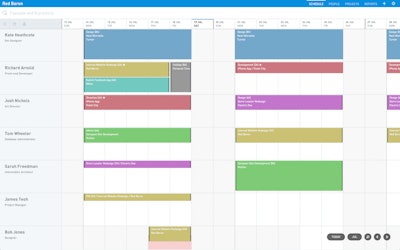 Float's schedule view allows users to see a detailed day view or as far out as a 12-week schedule forecast.