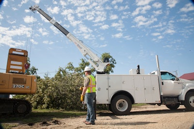 The size and type of equipment has everything to do with how much capacity you need in a crane as well as how much reach is needed.