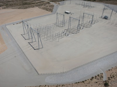 Photo of substation from eBee professional mapping drone by senseFly.