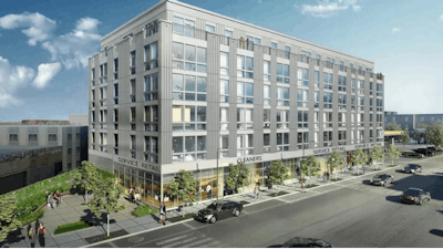 Mayor Emanuel's proposed change to Chicago's Affordable Requirement Ordinance would require a developer's building like this one going up near Logan Square to include 20 affordable housing units, or to add 27 affordable units within two miles of the building.