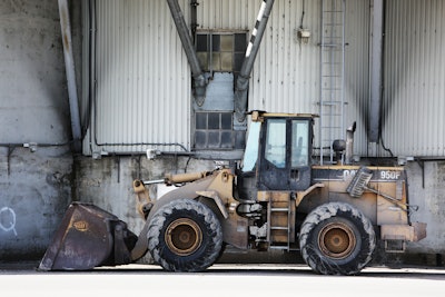 Construction Tractor Excavator Site