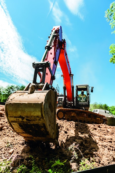 The Loudon County project required digging roughly 4,000 ft. of 8- to 10-ft.-deep trenches, as well as installing maholes.