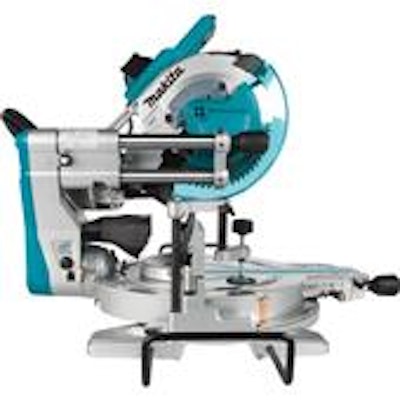Makita Ls1019l Feature Shot (left Side With Vacuum Attachment)