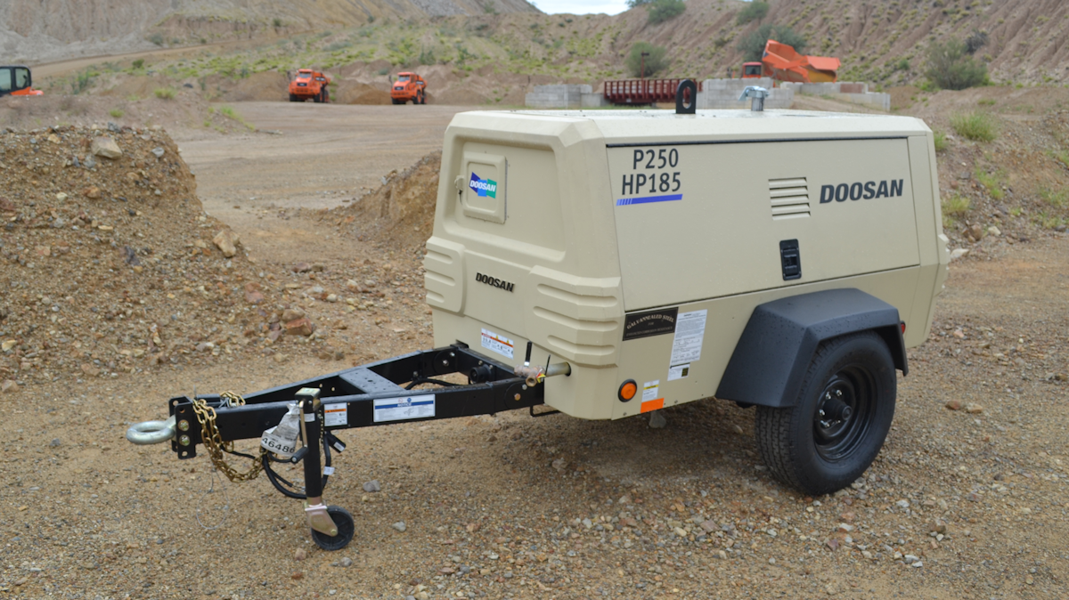 Doosan P250/HP185 Portable Air Compressor From Doosan Portable Power