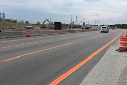 WisDOT used orange markings throughout each workzone, but Brian DuPont says another option is using the orange only at the beginning and end of the workzones indicating the lane shifts, in which case orange tape might be a preferred material.