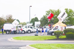 Ranger Kidwell-Ross said more than a dozen different sweeper models were on display from companies including Elgin, Global, MASCO, NiteHawk, RAVO, Scarab, Schwarze Industries and Well Made at one of the nation’s largest Harley Davidson dealerships, Gail’s H-D.