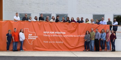 More than 100 JLG employees volunteered time to work shifts so communities members could make donations of personal care items, food and beverages, baby care products and other needed items.