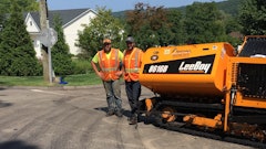 Dale Hardisty (left) runs the mill and Rob Bedard runs the paving crew at Asphalt Repair Solutions, Newtown, CT.