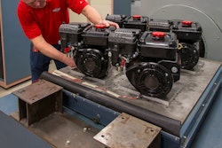 Large shaker tables at Briggs & Stratton’s NVH lab allow engineers to test multiple engines at one time, helping new products reach the market in less time.