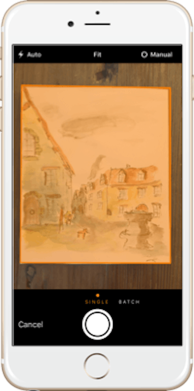 Genius Scan will auto correct and fix perspective distortion so photos and documents being scanned do not need to be perfectly flat.
