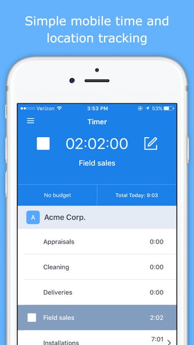 Hubstaff is a subscription-based time tracking service where the mobile app uses GPS to track employees’ time and helps streamline payroll management.