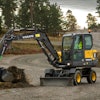 Volvo's EW60E's design provides outstanding traction, swing force, breakout force and tear-out force in a compact size class that allows for convenient road travel and excellent maneuverability in confined spaces.