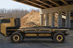 A rendering of the Silent Utility Rover Universal Superstructure (SURUS) platform with truck chassis. SURUS was designed to form a foundation for a family of commercial vehicle solutions that leverages a single propulsion system integrated into a common chassis.