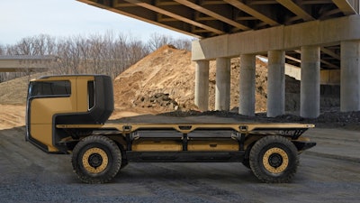 A rendering of the Silent Utility Rover Universal Superstructure (SURUS) platform with truck chassis. SURUS was designed to form a foundation for a family of commercial vehicle solutions that leverages a single propulsion system integrated into a common chassis.