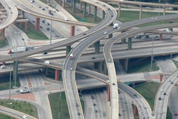 High Five Interchange: US 75 on the bottom level; the two frontage roads on the second; I-635 on the third; direct connection ramps on the two top levels.