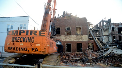 After the fire, the city wanted the old warehouse torn down. Empire won the job and ended up removing 6,700 tons of waste from the project.