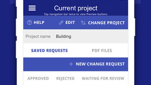 With the Snappii mobile app, users can track a change order's status.