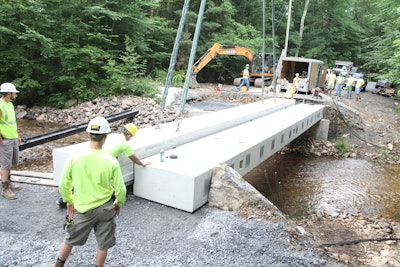 In 2017, the grant was awarded to Quincy Township in Pennsylvania for use on replacement/repair work on the Old Forge Bridge.